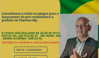Gentilin  anunciou sua  Pré-Candidatura para Prefeito em Timóteo
