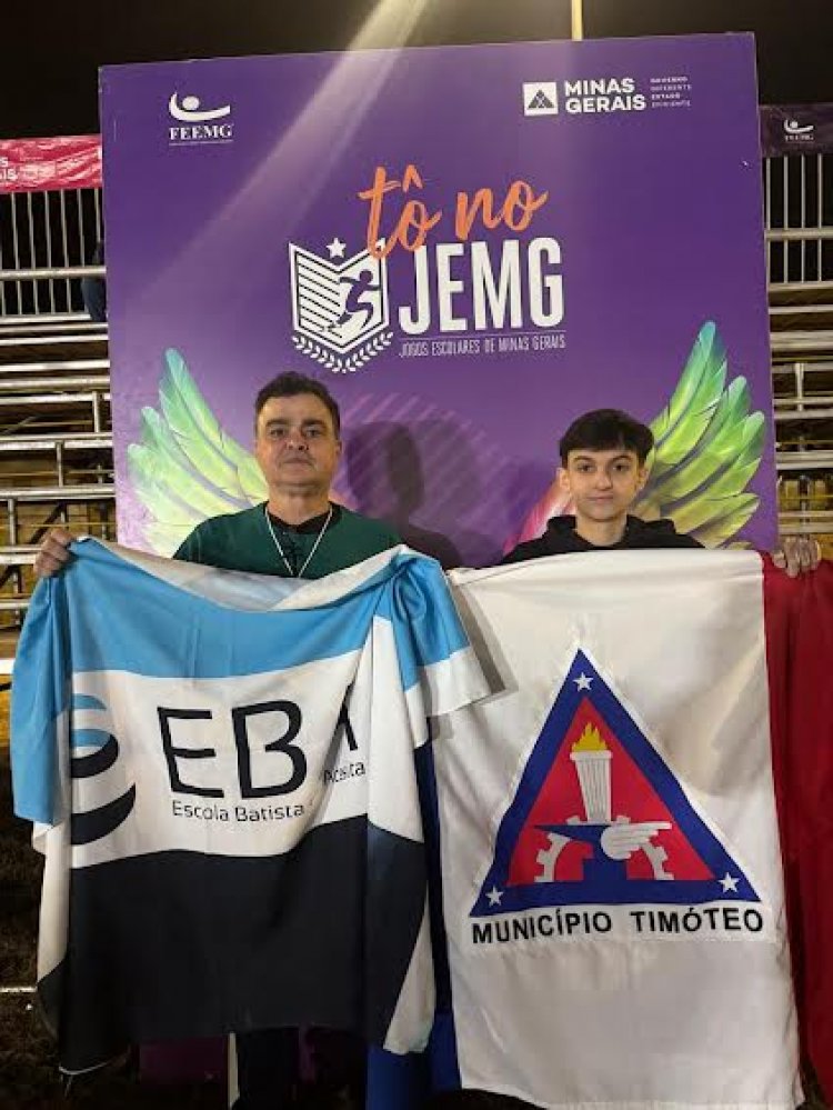 Vitor Scarpatti representa Timóteo nos Jogos da Juventude na disputa de tênis de mesa