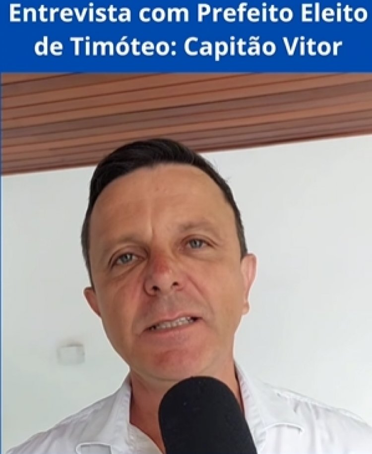 Entrevista com prefeito eleito de Timóteo Capitão Vitor