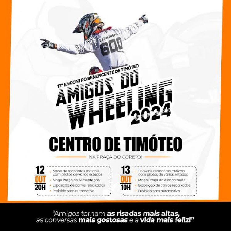 13ª edição do &quot;Amigos do Wheeling&quot; traz manobras radicais e entretenimento para Timóteo