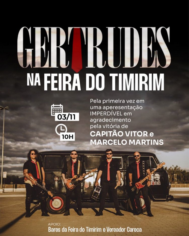 Show especial da banda Gertrudes na Feira do Timirim