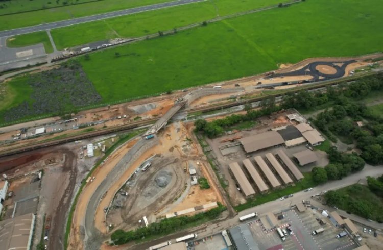 Viaduto que dá acesso ao Aeroporto do Vale do Aço entra em fase final de obras