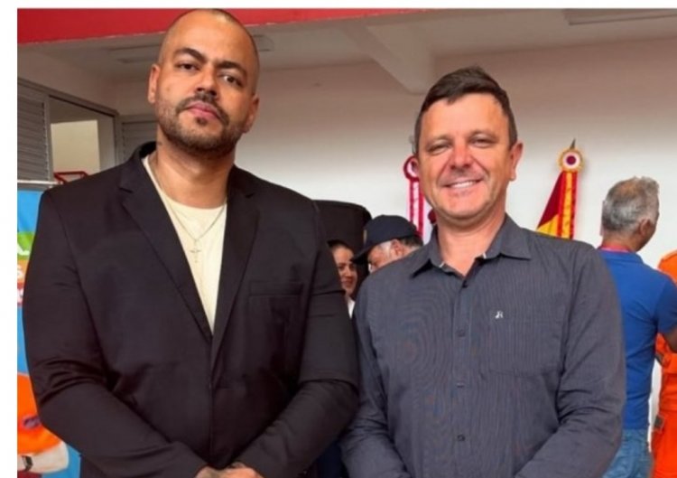 Prefeito eleito Capitão Vitor seu Vice Marcelo Martins e o Vereador Omar Oraca, participam da inauguração na nova sede do bombeiro em Timóteo